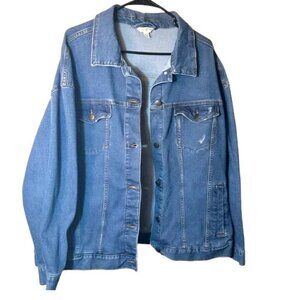 Terra & Sky Women’s Jean Jacket 1X 16W-18W